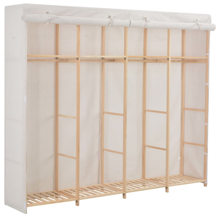Symple Stuff Wardrobe 200cm Fabric Clothes Storage Cupboard Organiser